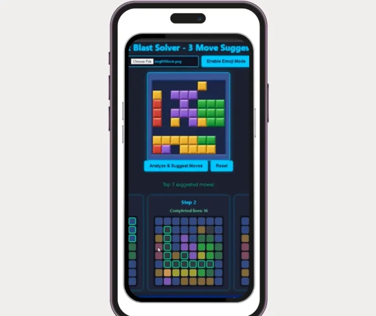Block blast solver app